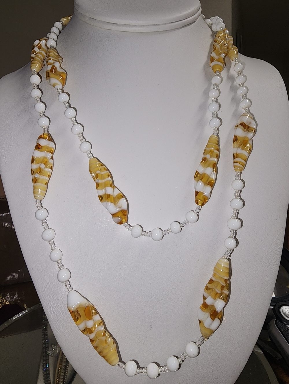 Vintage Italian Lampwork Style Art Glass  Necklace